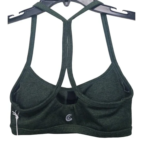 Calme by Johnny Was Women's Ease Cross Back Sports Bra II Size XS Dark Green - Picture 2 of 10